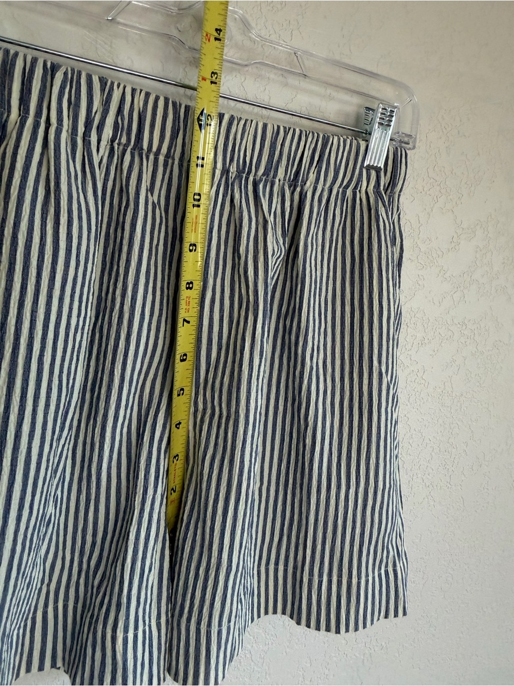Cupshe Light-weight Navy & White Striped Casual Shorts - Picture 9 of 10